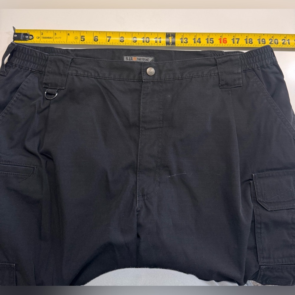 5.11 Tactical Men’s Ripstop Pants Color Black Size 42x30 Rugged Military Police - Picture 7 of 10